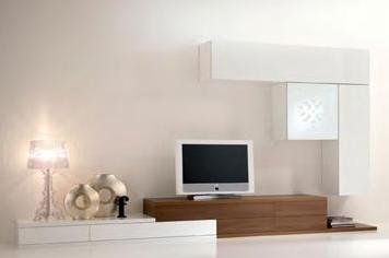 meuble tv blanc design moderne pas cher