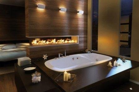 salle de bain dans chambre design italien de luxe