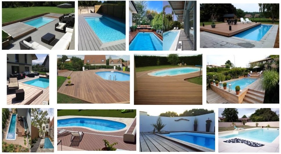 terrasse plage piscine en bois composite
