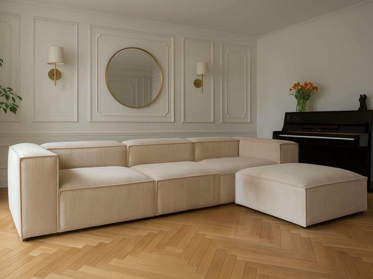 canape convertible en lit beige pas cher