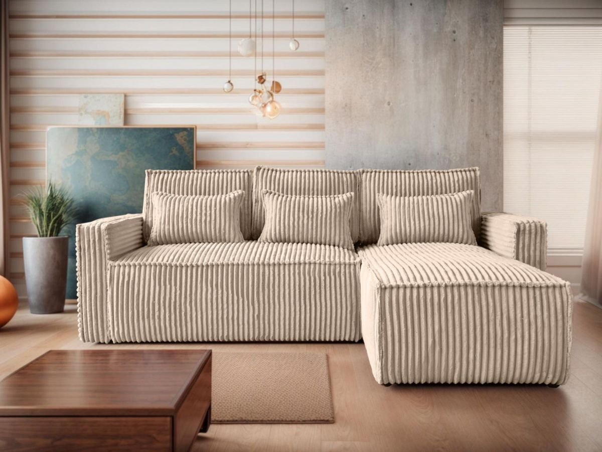 canape convertible en lit beige