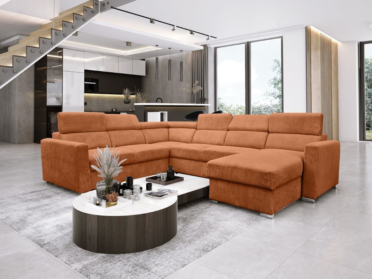 canape lit terracotta