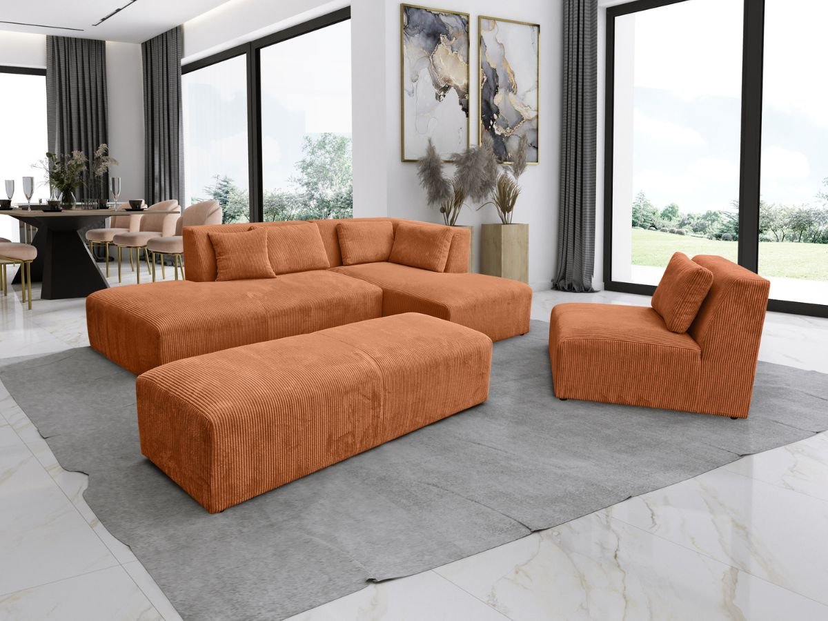 canape terracotta convertible