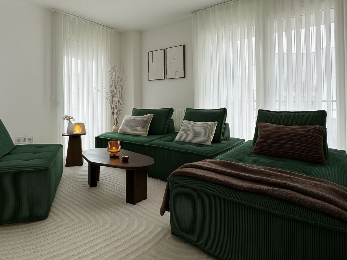 canape modulable vert foce